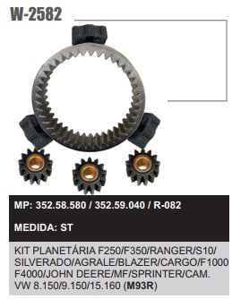 W2582ST KIT ENGRENAGEM PLANETARIA PRESTOLITE F250/F350/SILV/RANGER