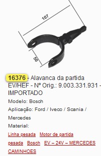 GB16376I GARFO MOTOR DE PARTIDA 