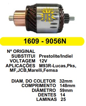 9056/801609 IND. PART. LUCAS/INDIEL PERKINS C/R 12V C148 D59 14D HS