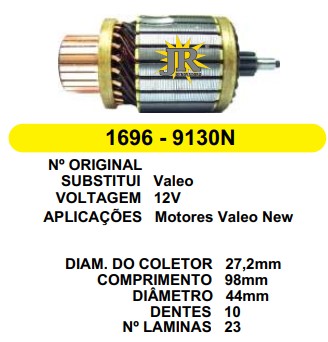 9130 IND. PART. VALEO CITROEN C3/4/PEUGEOT 207/208 12V C98 D44 10D 
