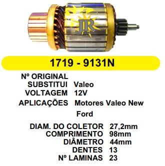 9131 IND. PART. VALEO NEW FPTD 12V C98 D44 13D 