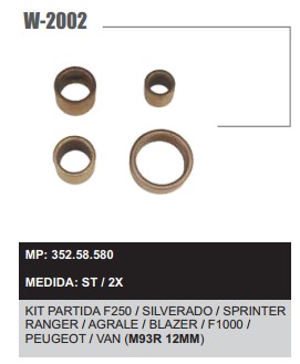 W20022X -KIT BUCHA PART.PRESTOLITE F250/SPRINTER/RANGER/SILV