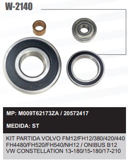 W2140ST -KIT BUCHA PART.MITSUBISHI VOLVO MOD. FM/FH ONIBUS