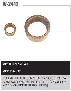 W2442ST -KIT BUCHA PART.BOSCH JETTA/POLO/GOLF/BORA/AUDI