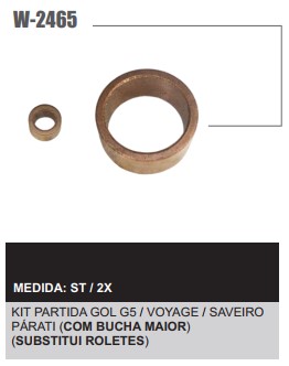 W2465ST -KIT BUCHA PART.BOSCH GOL/SAVEIRO G5 (BUCHA MAIOR)