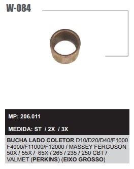 W0842X -BUCHA LC.(W1117) PERKINS/MWM EIXO GROSSO (C/10)