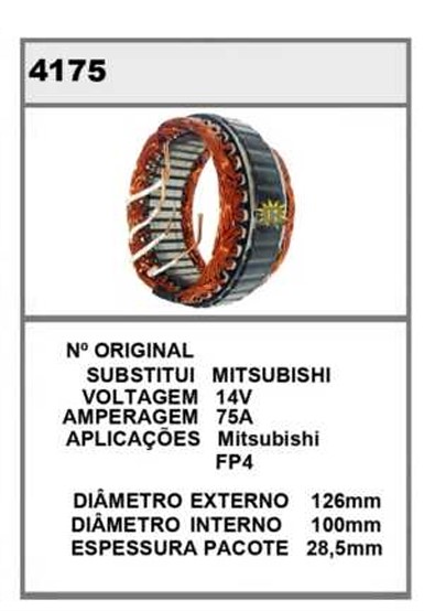 4175 EST. MITSUBISHI E126 I100 H100/L200 FP4 12V