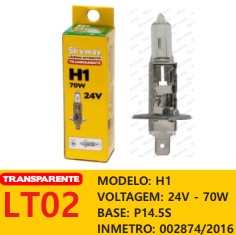 LAMPADA H1 24V 70W SKYWAY LT02 COMUM 