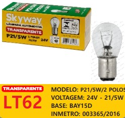 LAMP35 LAMPADA 1034 24V 21/5W COMUM ((SOLTA))