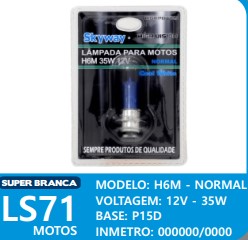 LAMPADA SKYWAY 12V SB LS71 H6M35W MOTO LS71
