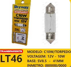 LAMP28 LAMPADA TORPEDO 12V 36MM 10W ((SOLTA))