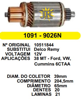 9026/800844 IND. PART. DELCO 38MT 12V C204.5 D65 20D HS