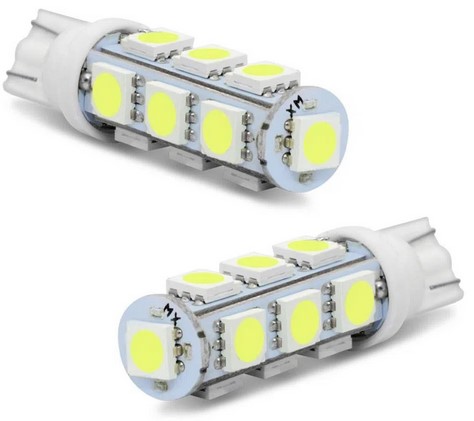 TP19 LED T10 13 LEDS TORRE CURTA BR 12V W5W