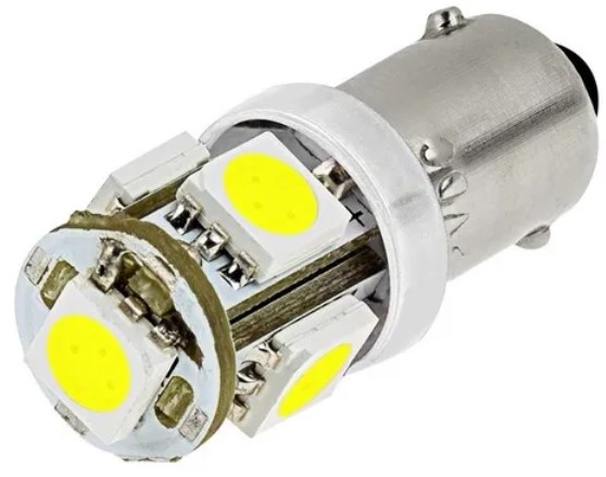 TP05 LED 69 5 LED 12V BA9S BRANCA T4W 