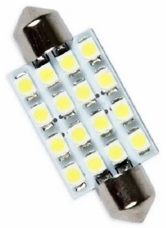 TP36A LED TORPEDO 36MM 16LEDS BRANCO C5W 