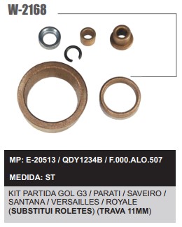 W2168ST -KIT BUCHA PART.VALEO GOL G3/SAVEIRO/SANTANA  AP 2000