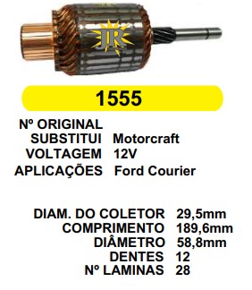 1555 IND. PART. MOTORCRAFT COURIER 12V C189.6 D58.8 12D 