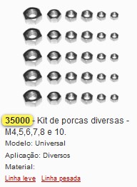 GB35000 KIT PORCAS DIVERSAS 4/5/6/7/8 E 10MM (01KT)