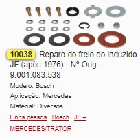 GB10038 REPARO PARTIDA INDUZIDO MB JF (1PÇ)