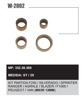 W2002ST -KIT BUCHA PART.PRESTOLITE F250/SPR/RGR/SILV