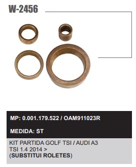 W2456ST -KIT BUCHA PART.BOSCH GOLF TSI/AUDI A3 1.4 14> 