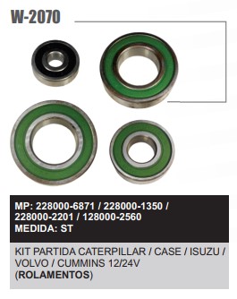 W2070ST -KIT ROLAM.PART.CATERPIL/CASE NIPPODENSO