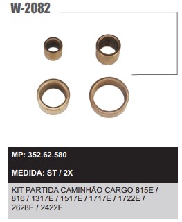 W2082ST -KIT BUCHA PART.PRESTOLITE FORD CARGO MODERNO