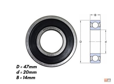 VTR6204DDU ROLAMENTO ALT.FORD L/P.WAPSA UNIV.> 47X20X14