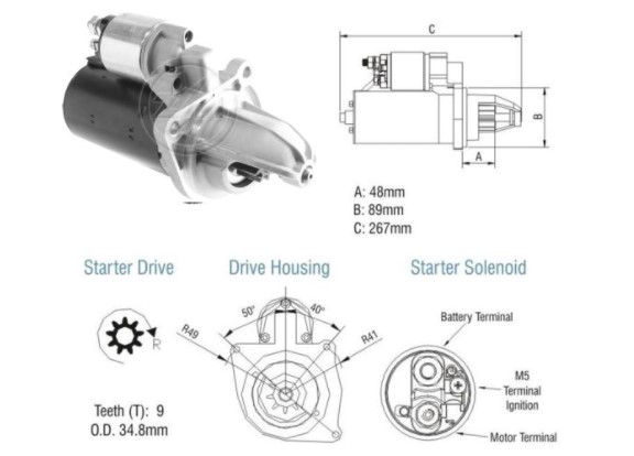 F042002187 MOTOR DE PARTIDA BOSCH JF 12V MODERNO