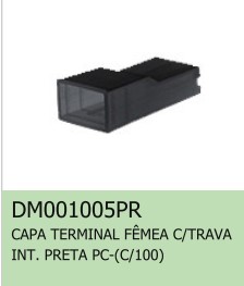 DM001005PR CAPA TERMINAL ENCAIXE PRETO (C/100)