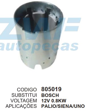 805019 BOBINA NA CARCACA BOSCH IMA FIAT PALIO/SIENA/UNO  