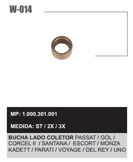 W0142X -BUCHA LC.W1190 PST/CORII/MZA/FIAT/VW (C/10)