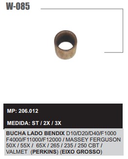 W0852X -BUCHA LB.W1119 PERKINS/MWM EIXO  (C/10)