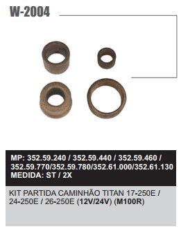 W20042X -KIT BUCHA PART.PRESTOLITE CAM TITAN 