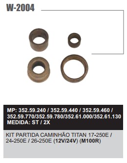 W2004ST -KIT BUCHA PART.PRESTOLITE CAM TITAN 