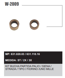 W2009ST -KIT BUCHA PART.MARELLI PALIO/STRAD/TIPO 