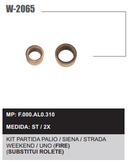 W2065ST -KIT BUCHA PART.BOSCH PALIO/SIENA/STRADA FIRE (PONTA FINA)