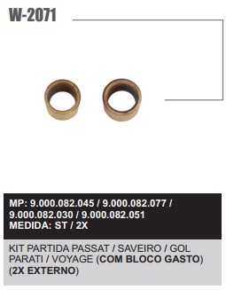 W2071ST -KIT BUCHA PART.BOSCH GOL C/BLOCO GASTO