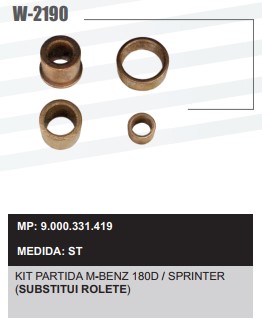W2190ST -KIT BUCHA PART.BOSCH MB180D/SPRINTER 