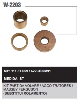 W2203ST -KIT BUCHA PART ISKRA VOLLARE/ACGO TRATORES/MF