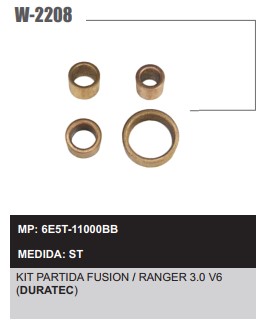W2208ST -KIT BUCHA PART.FORD RANGER/FUSION DURATEC 