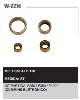 W2274ST -KIT BUCHA PART.BOSCH F250/F350 CUMMINS ELETRONICO