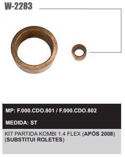 W2283ST -KIT BUCHA PART.BOSCH KOMBI 2010> MOD. S/FUCINHO 