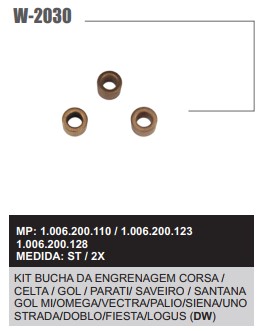 W2030ST -KIT BUCHA ENGREN.PLANET.BOSCH DW 3PÇS