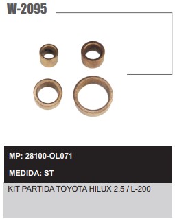 W2095ST -KIT BUCHA PART.BOSCH L200/TOYOTA HILUX 2.5