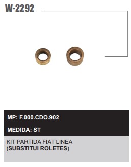 W2292ST -KIT BUCHA PART.BOSCH FIAT LINEA