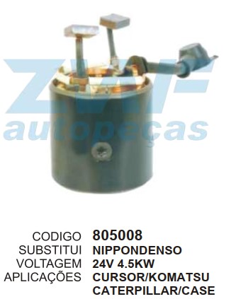 805008 BOBINA NA CARCACA DENSO CATERPILLAR 24V