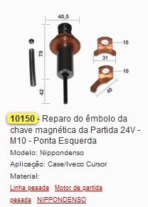GB10150 REP. EMBOLO CHAVE MAG. NIPPONDENSO (M10) (1PÇ)