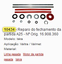 GB10434 REPARO DE FECHAMENTO DA PARTIDA ISKRA (1PÇ)
