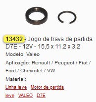 GB13432 JOGO TRAVA BENDIX INDUZ. PART. D7E (02PÇ)